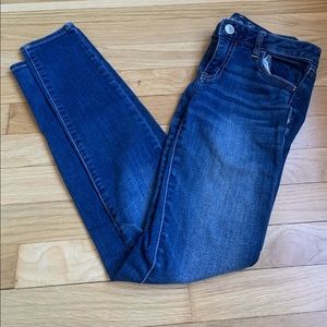 American eagle jegging stretch blue jeans